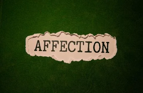 Affection text message on easel blackboard standing on wooden background Stock Photos