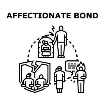 Affectionate bond concept vector illustration Stock Illustration