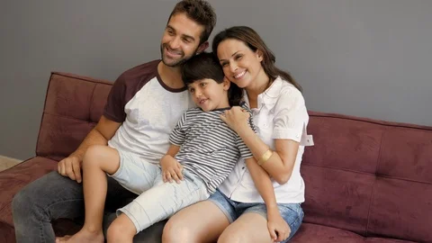 Affectionate family Stock Footage 89346934