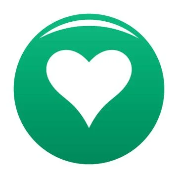 Affectionate heart icon green Stock Illustration