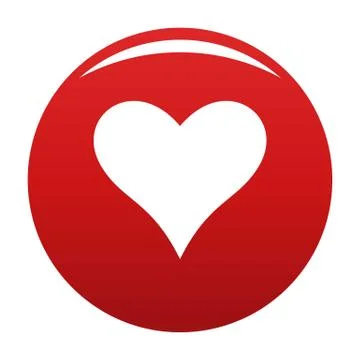 Affectionate heart icon red Stock Illustration