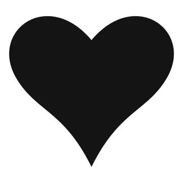 Affectionate heart icon, simple style. Stock Illustration
