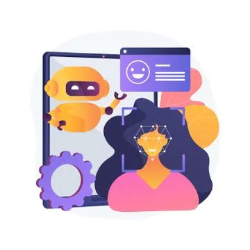 Affective computing abstract concept vector illustration. イラスト素材