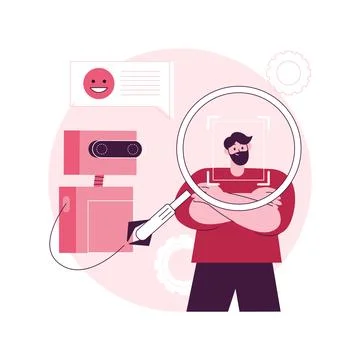 Affective computing abstract concept vector illustration. Stock Illustration