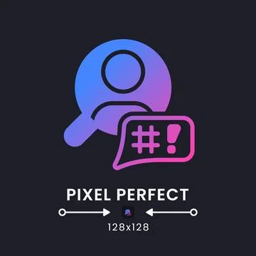 Affective computing purple solid gradient desktop icon on black イラスト素材