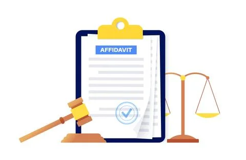 Affidavit statement document Stock Illustration