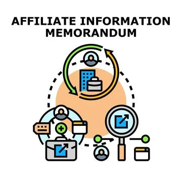 Affiliate information memorandum concept icon vector Stock Illustration