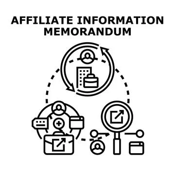 Affiliate information memorandum concept icon vector Stock Illustration