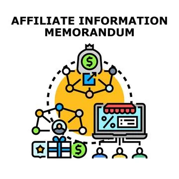 Affiliate information memorandum explaining partnership income program Ilustração Stock