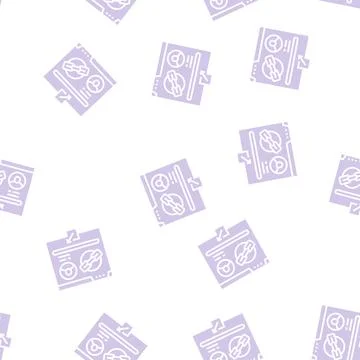 Affiliate link glyph seamless pattern Stock Illustration