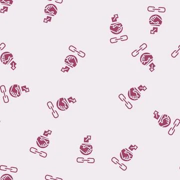 Affiliate link glyph seamless pattern イラスト素材
