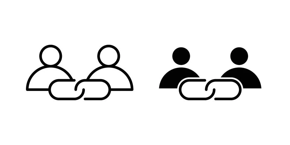 Affiliate link icon set, collection of vector icons Stock Illustration