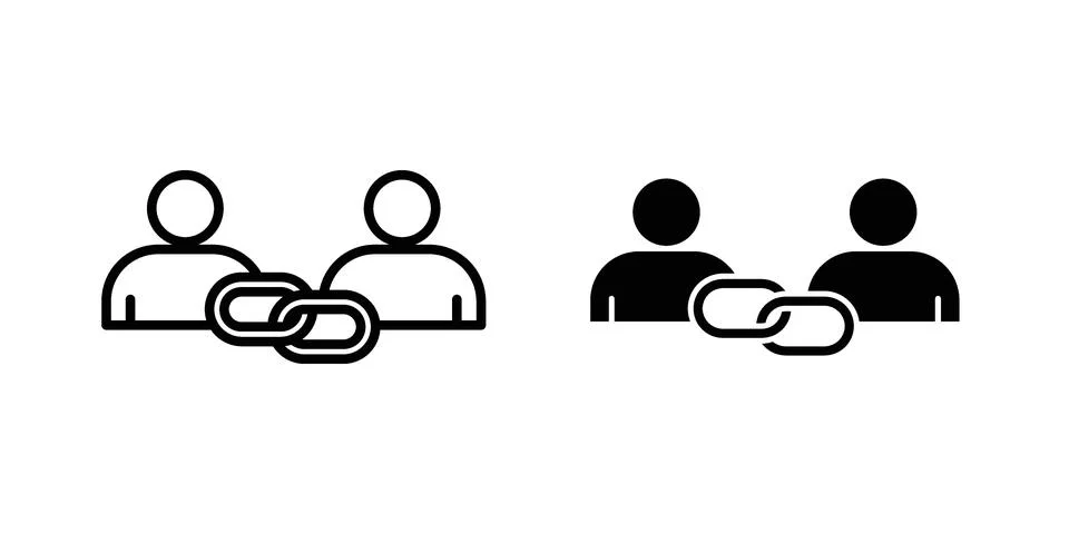 Affiliate link icon set. Vector EPS 10 Stock Illustration