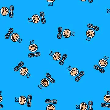 Affiliate link vector seamless pattern Stock Illustration