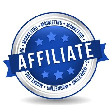 Affiliate Marketing Badge - Online Button - Banner with Ribbon. Stock Illustration