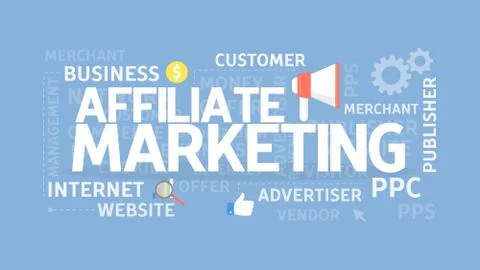 Affiliate marketing concept. 스톡 일러스트