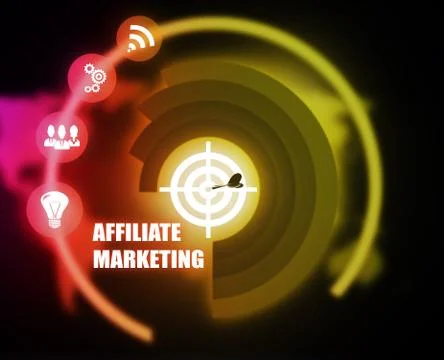 Affiliate Marketing concept plan Stock Illustration