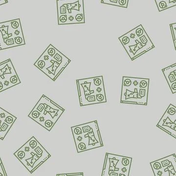 Affiliate marketing line seamless pattern Stock Illustration