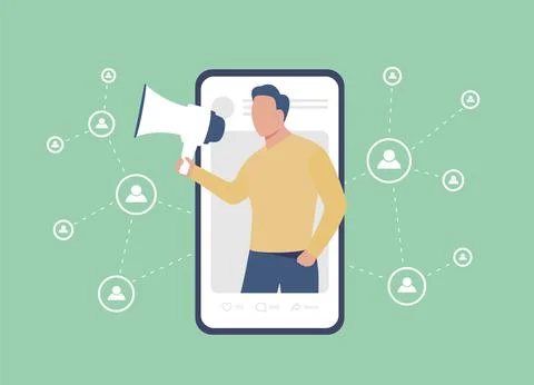 Affiliate marketing program concept. Profitable partnership, affiliate referral Stock Illustration