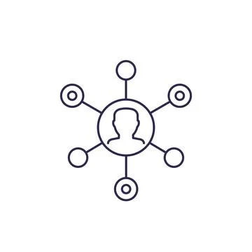Affiliate marketing vector icon, line Stock Illustration