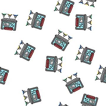Affiliate marketing vector seamless pattern Stock Illustration