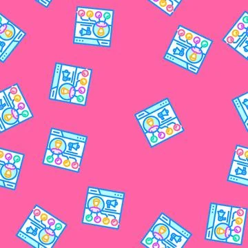 Affiliate marketing vector seamless pattern Stock Illustration