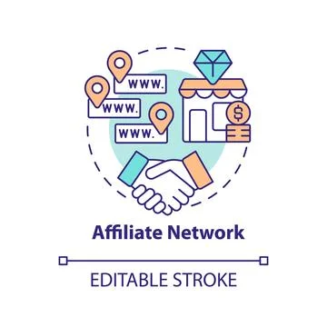 Affiliate network concept icon Stock Illustration