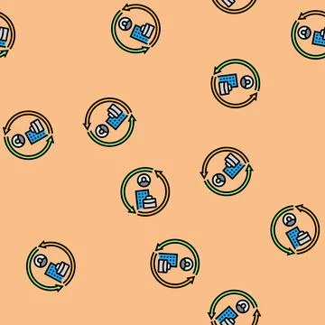 Affiliate partnership vector seamless pattern 스톡 일러스트