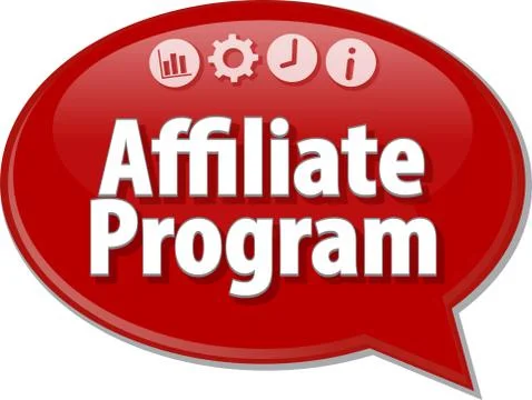 Affiliate Program Business term speech bubble illustration Stock Illustration
