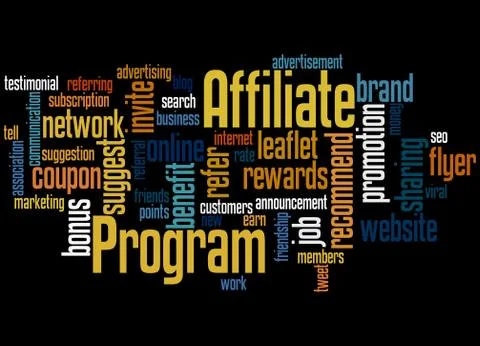 Affiliate Program, word cloud concept Stock Illustration