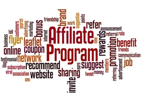 Affiliate Program, word cloud concept イラスト素材