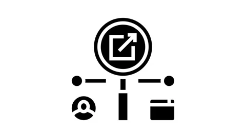 Affiliate tracking glyph icon animation Stock Footage 326140388