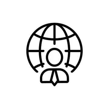 Affiliated business icon vector. Isolated contour symbol illustration Stock Illustration