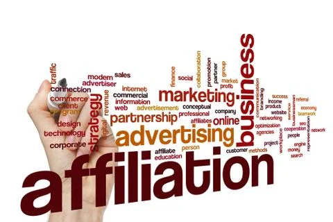 Affiliation word cloud 写真素材