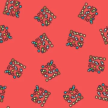 Affinity diagram ux ui design vector seamless pattern Stock Illustration