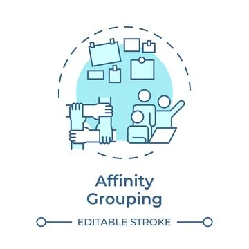 Affinity grouping concept icon イラスト素材