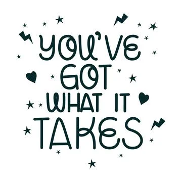 Affirmation calligraphy design Stock Illustration