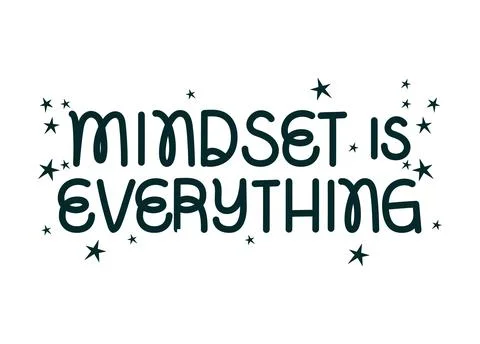 Affirmation lettering design Stock Illustration