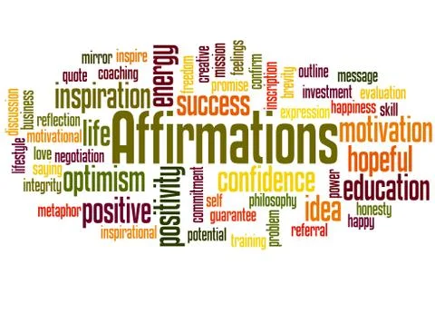 Affirmations word cloud concept 2 Stock Photos