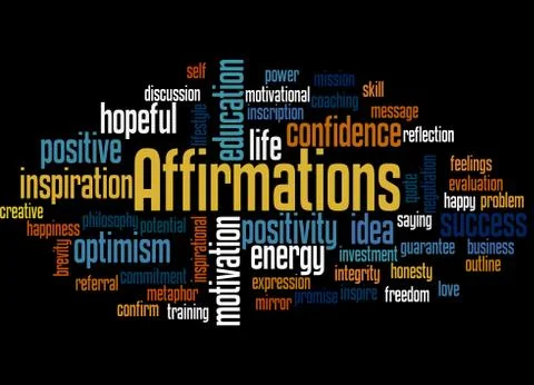 Affirmations word cloud concept 3 Foto stock