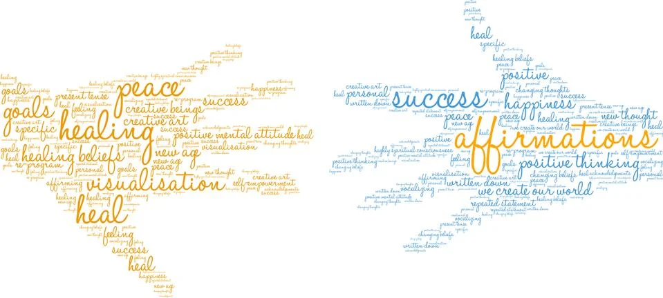 Affirmations Word Cloud Stock-Illustration