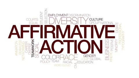 Affirmative action animated word cloud. Kinetic typography. Stock Footage 111760107