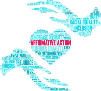 Affirmative Action Word Cloud Stock Illustration