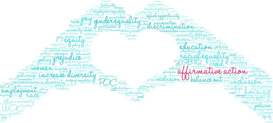Affirmative Action Word Cloud Stock Illustration