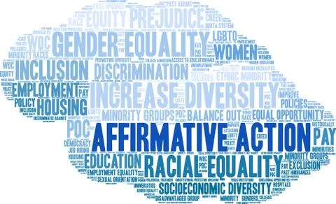 Affirmative Action Word Cloud Stock Illustration