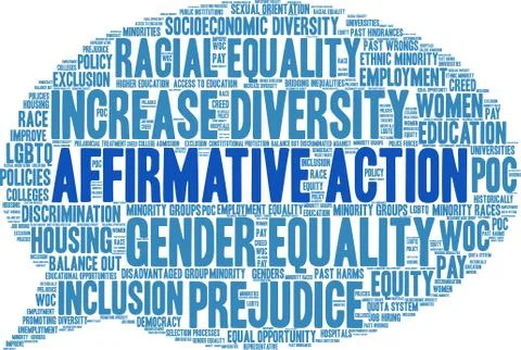 Affirmative Action Word Cloud Stock-Illustration