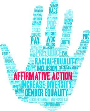 Affirmative Action Word Cloud Stock Illustration
