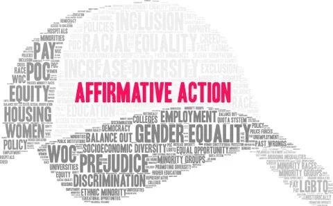 Affirmative Action Word Cloud Stock Illustration