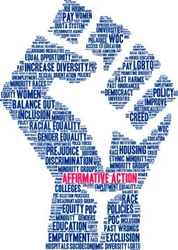 Affirmative Action Word Cloud Stock Illustration