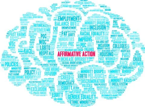 Affirmative Action Word Cloud Stock Illustration